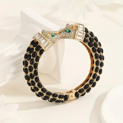 Rhinestone Leopard Bangle Coco & Dee