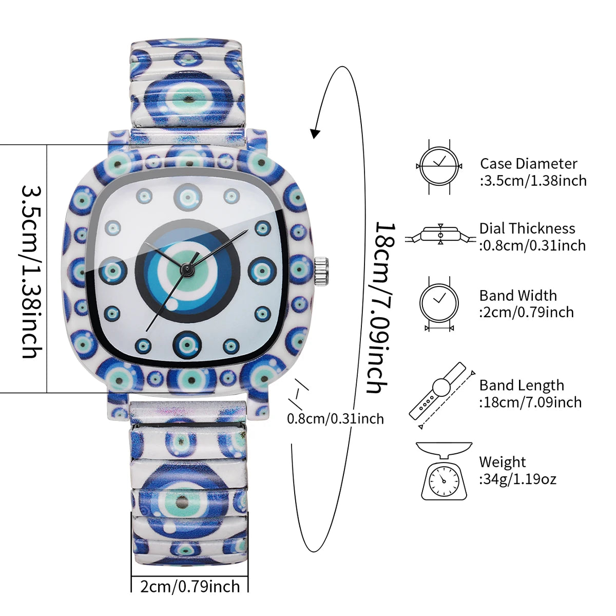 Evil Eye Watch Coco & Dee