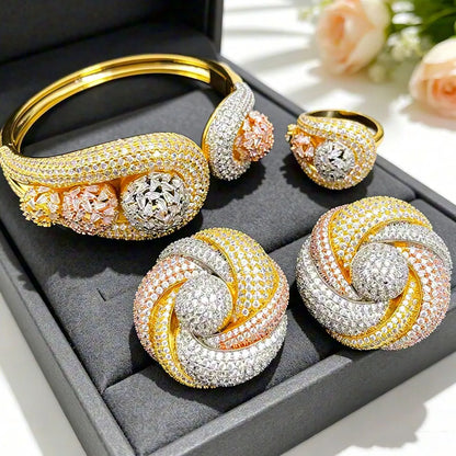 Imperial Beauty Bangle & Ring Set