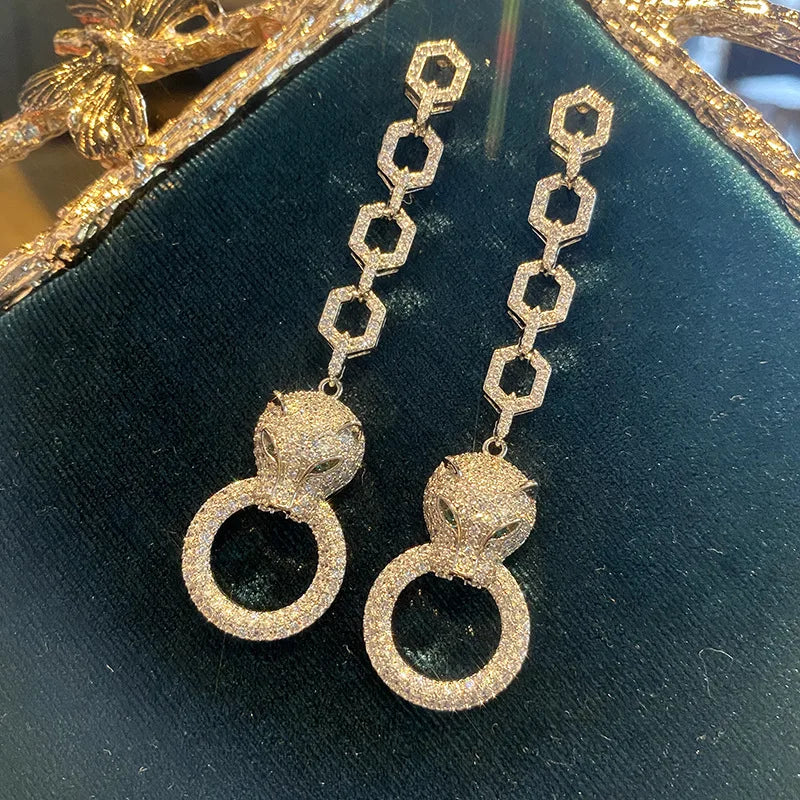 Leopard Pendant Earring Coco & Dee
