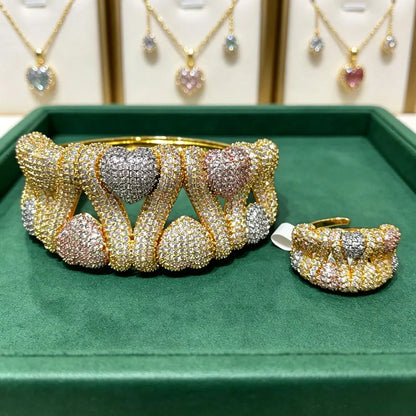 Crystal Harmony Bangle & Ring Set Coco & Dee