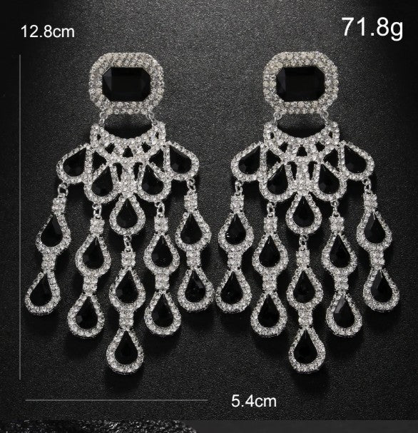 Peroni Black Crystal Earrings