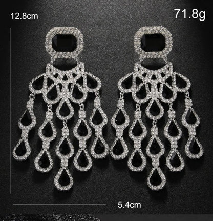Peroni Black Crystal Earrings