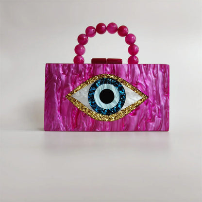 Marble Evil Eye Clutch