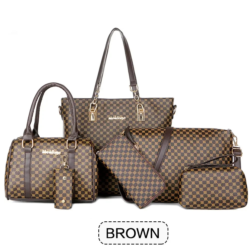 Crystal Elegance 6-Piece Handbag Set Coco & Dee
