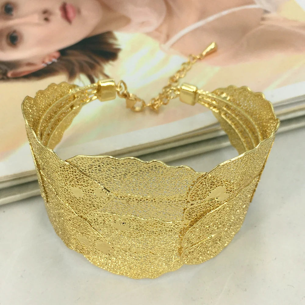 Golden Leaf Jewelry Set