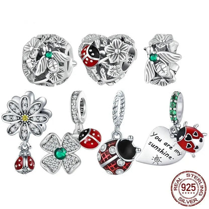 Silver Flower Charm Coco & Dee