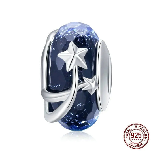 Silver Star Murano Glass Bead Coco & Dee