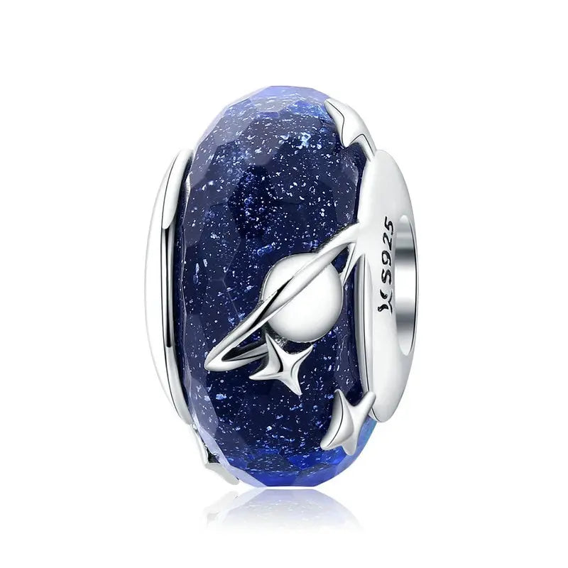 Silver Star Murano Glass Bead Coco & Dee