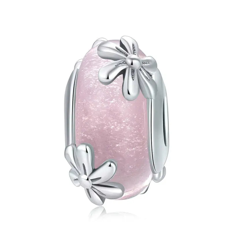 Silver Star Murano Glass Bead Coco & Dee