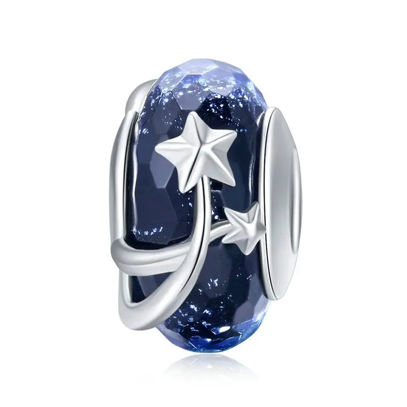 Silver Star Murano Glass Bead Coco & Dee