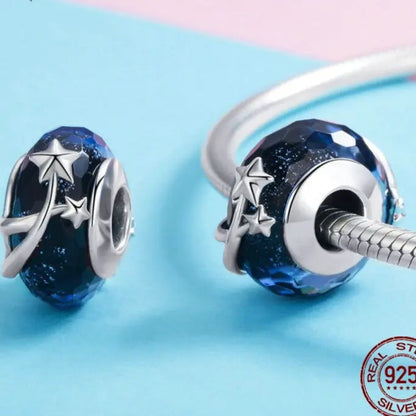 Silver Star Murano Glass Bead Coco & Dee