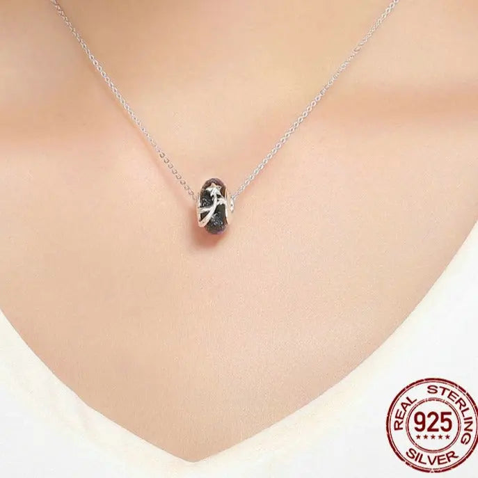 Silver Star Murano Glass Bead Coco & Dee
