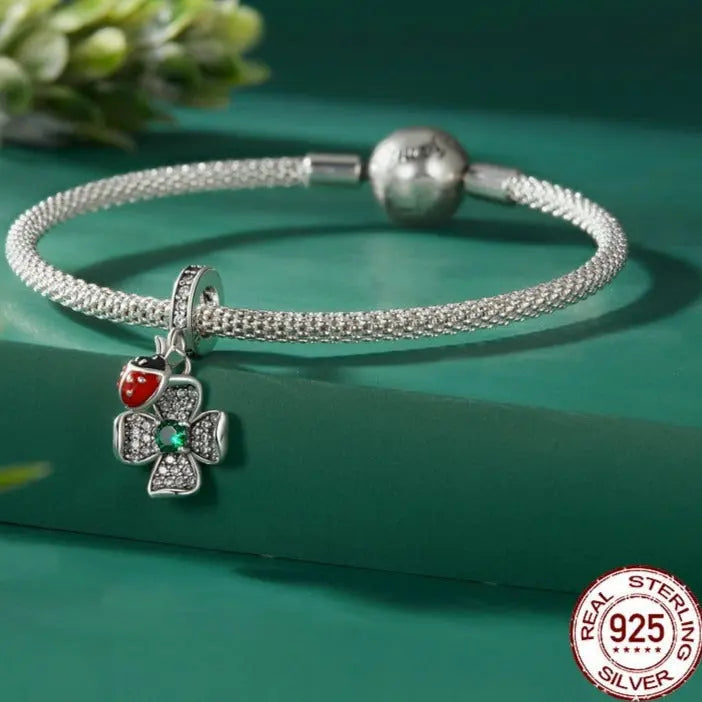Sterling Silver Green Charm Coco & Dee