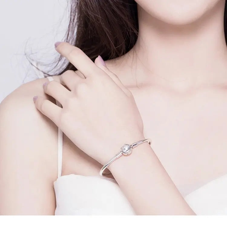 Sterling Silver Snake Bangle Coco & Dee