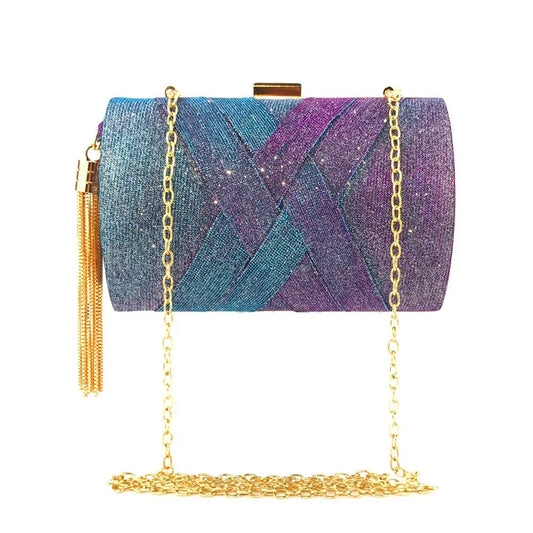 Tassie Multi-Color Silk Clutch Coco & Dee