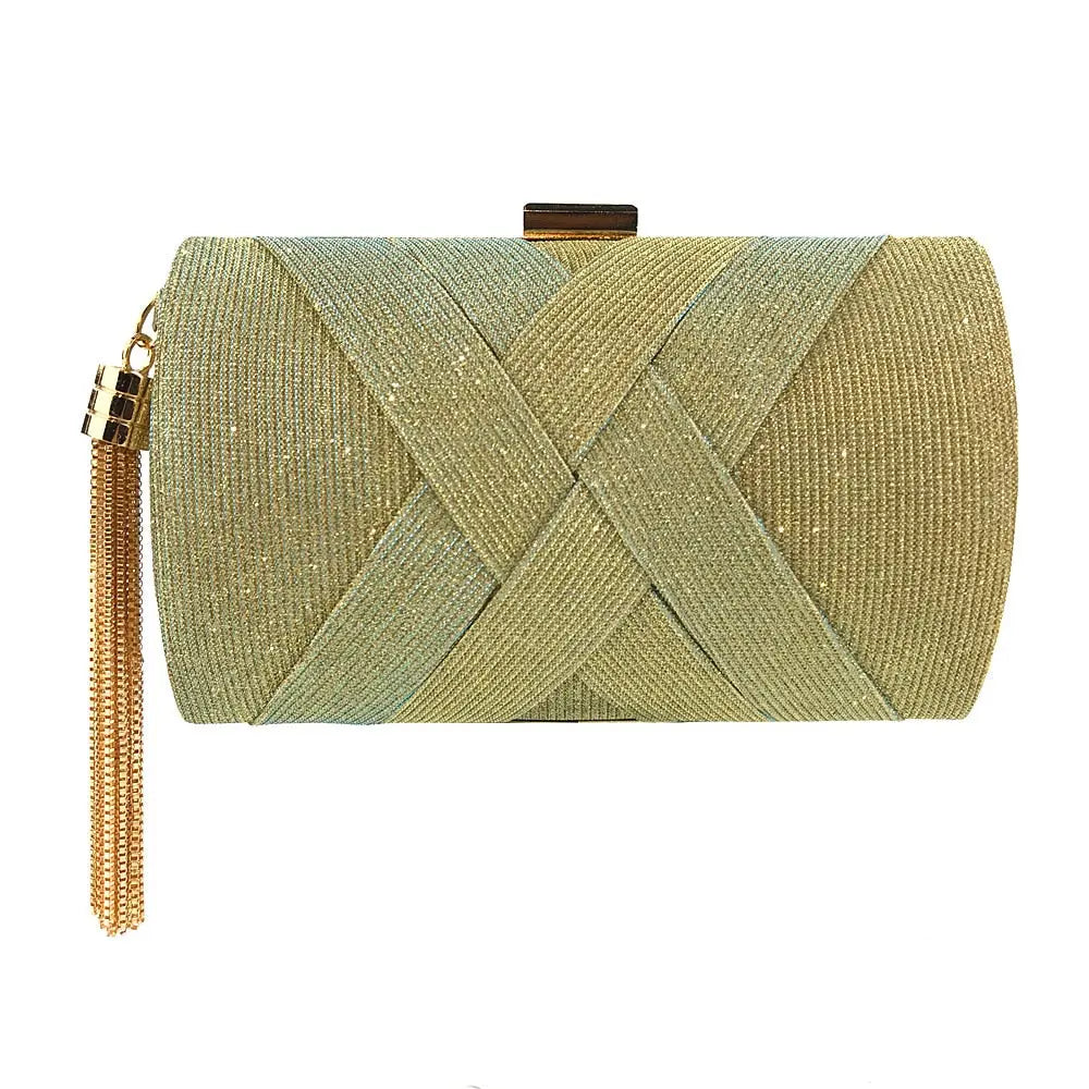 Tassie Multi-Color Silk Clutch Coco & Dee