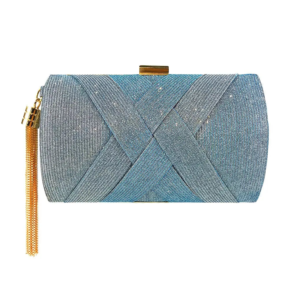 Tassie Multi-Color Silk Clutch Coco & Dee