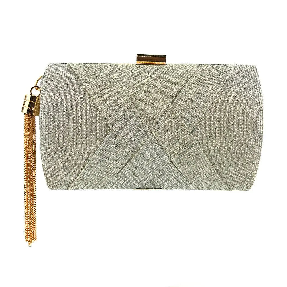 Tassie Multi-Color Silk Clutch Coco & Dee