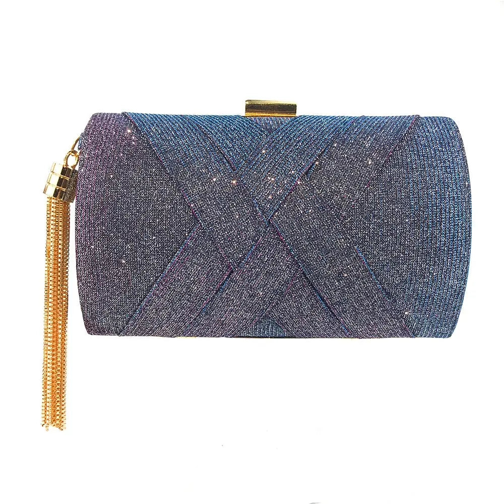Tassie Multi-Color Silk Clutch Coco & Dee