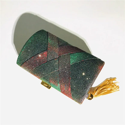 Tassie Multi-Color Silk Clutch Coco & Dee