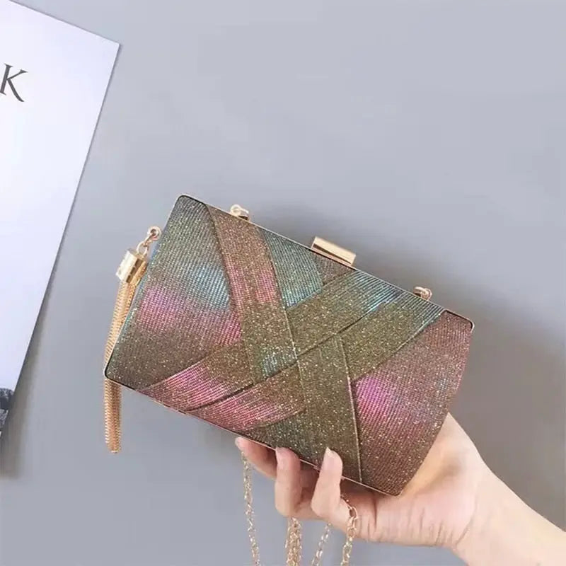 Tassie Multi-Color Silk Clutch Coco & Dee