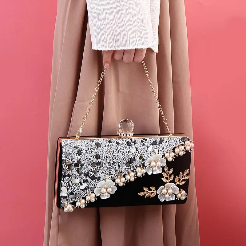 Velvet Beaded Clutch Coco & Dee