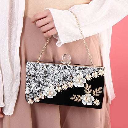 Velvet Beaded Clutch Coco & Dee